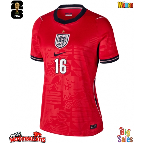 England Kobbie Mainoo #16 Replica Away Stadium Shirt for Women World Cup 2026 Short Sleeve